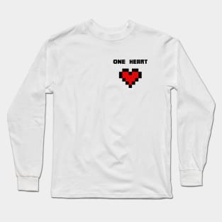 one heart pixel heart Long Sleeve T-Shirt